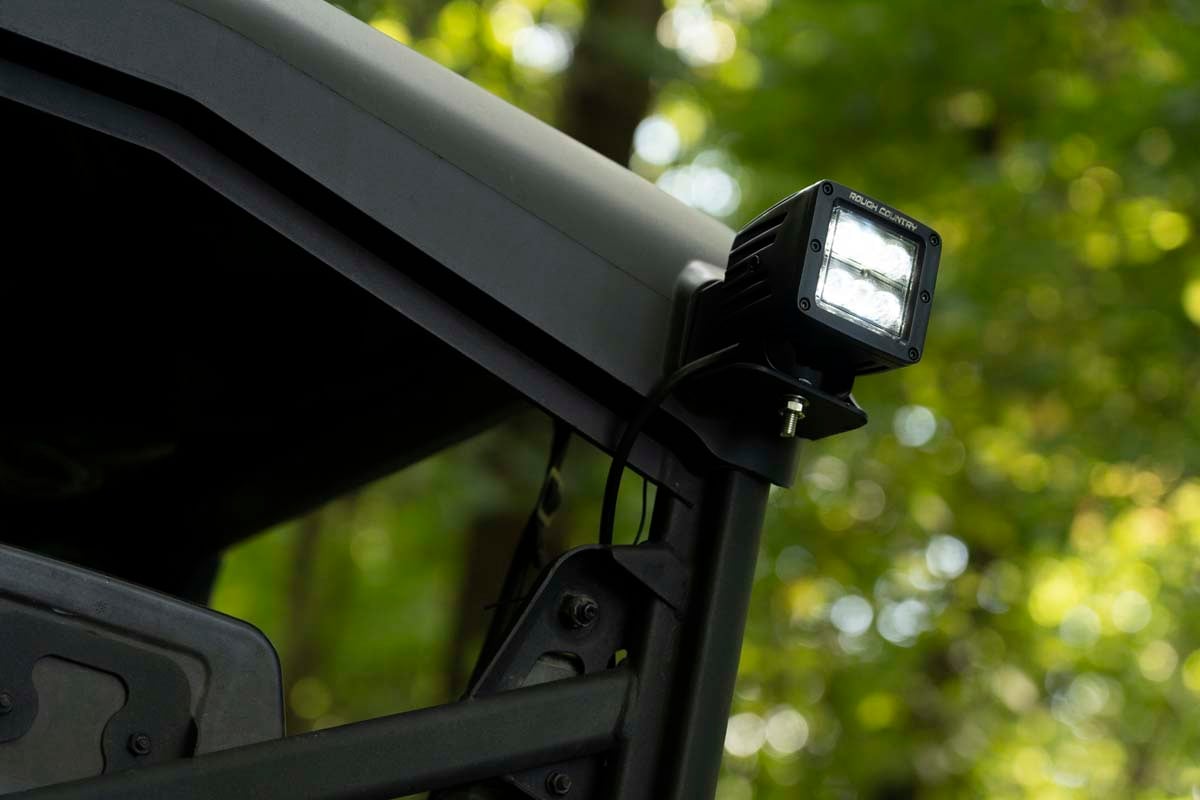 LED-Leuchte | Anbringung an der Fahrerkabine | 2 Zoll Schwarz, Paar | Breitstrahl | Can-Am Defender HD 5/HD 8/HD 9/HD 10 — Bild 8