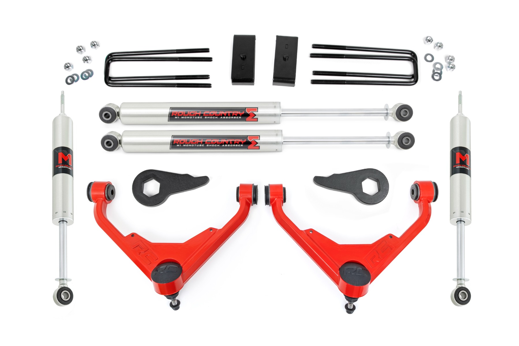 3-Zoll-Lift Kit | M1 | FK/FF | Chevy/GMC 2500HD/3500HD/Suburban 2500/Yukon XL 2500 (01–10) | Rote Ausführung