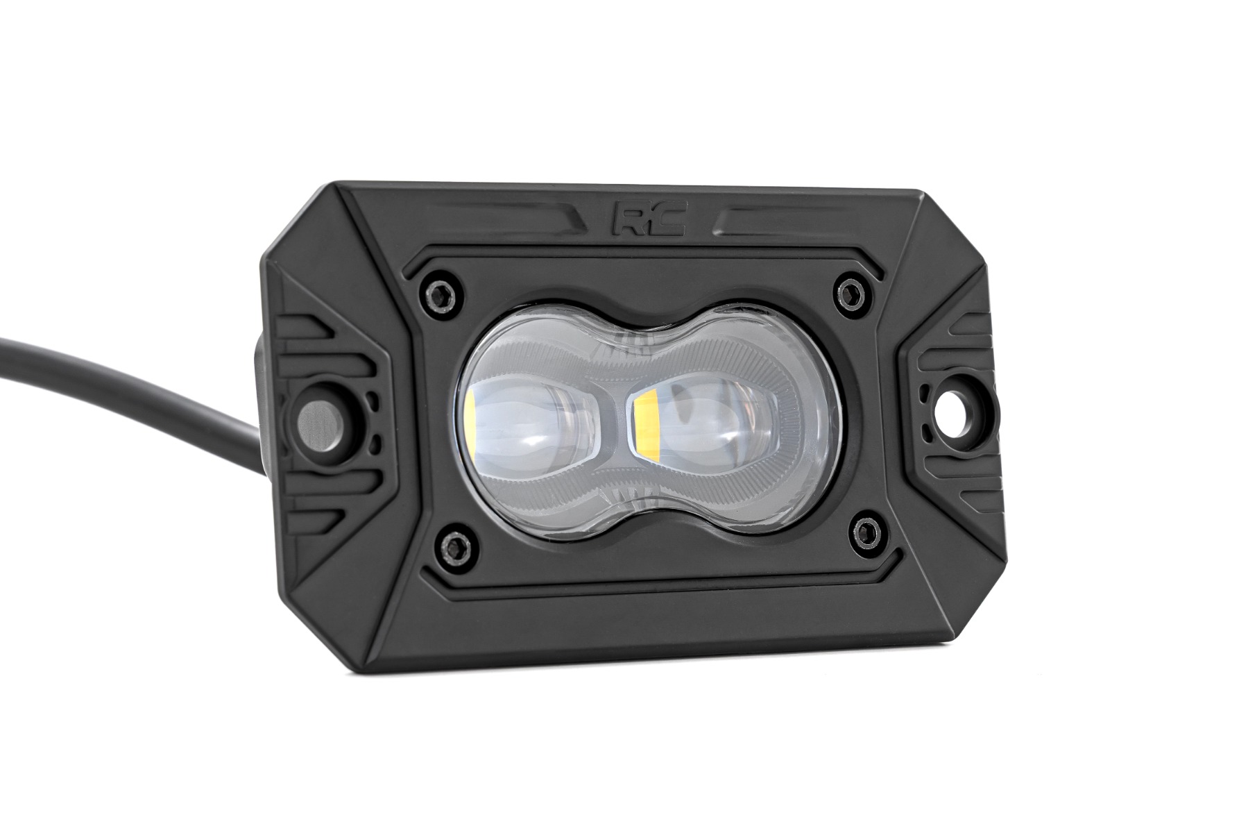 3x1.75 Inch Black Series | Yellow | LED Slim Aux | SAE Fog | Flush Mount | Pair — Bild 2