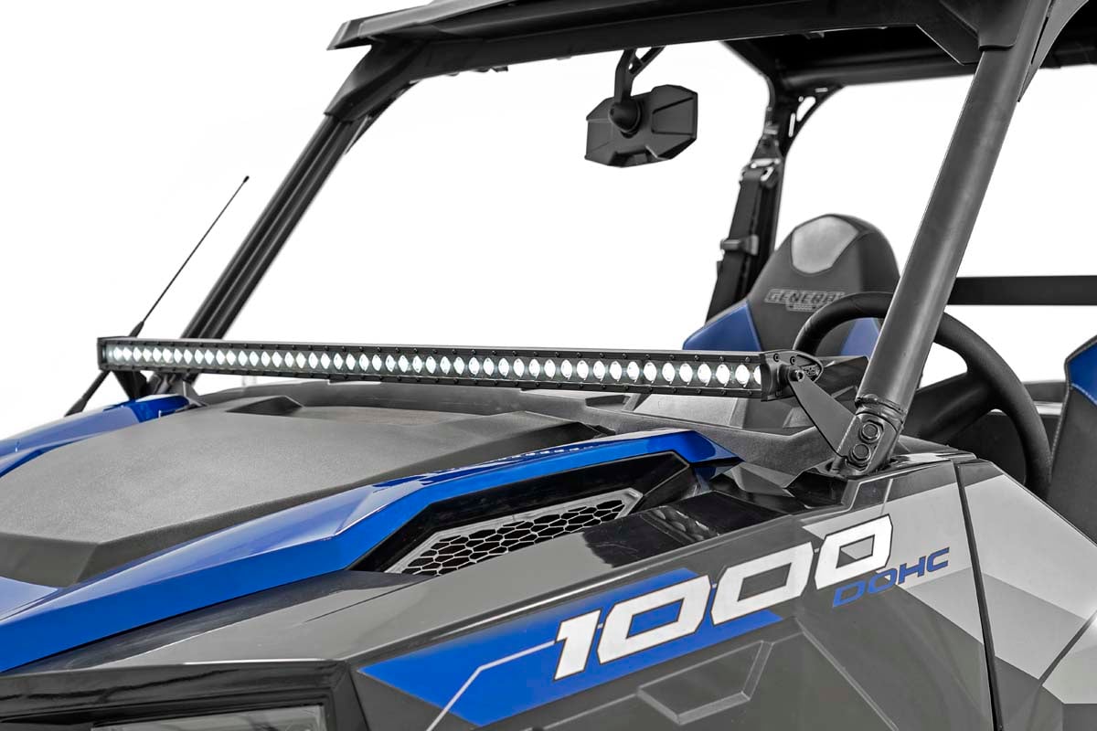 LED-Beleuchtungsset | Untere Windschutzscheibe | 50 Zoll Schwarz, einreihig | Polaris General XP 4 1000 — Bild 3
