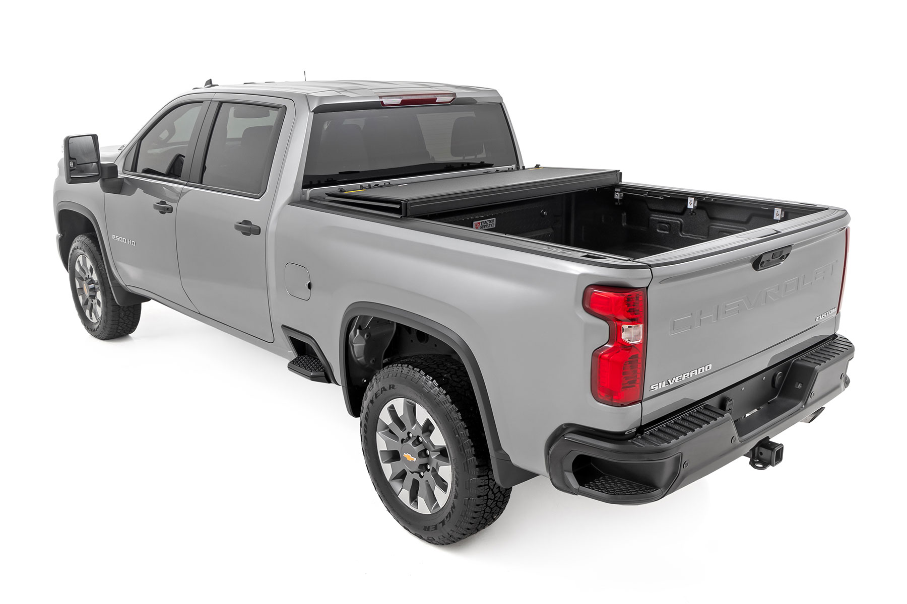 Stabile, dreifach faltbare, hochklappbare Ladeflächenabdeckung | 6'9 Zoll Ladefläche | Chevy/GMC Silverado/Sierra 2500HD/3500HD (20–26) — Bild 4
