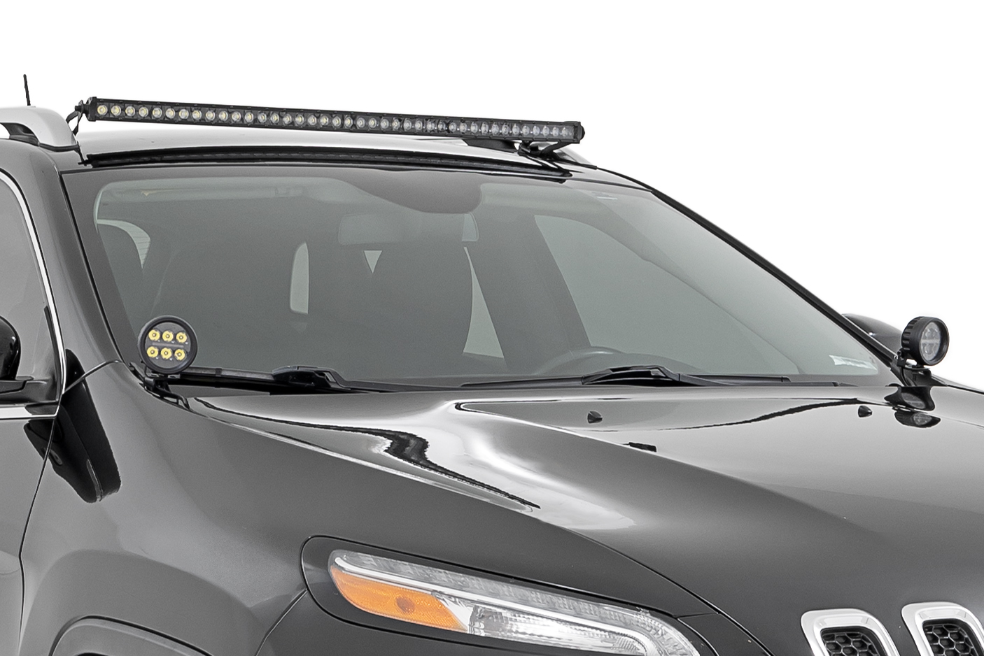 LED-Beleuchtungsset | Dachmontage | 40 Zoll Schwarz, einreihig | Jeep Cherokee KL (14–23) — Bild 4