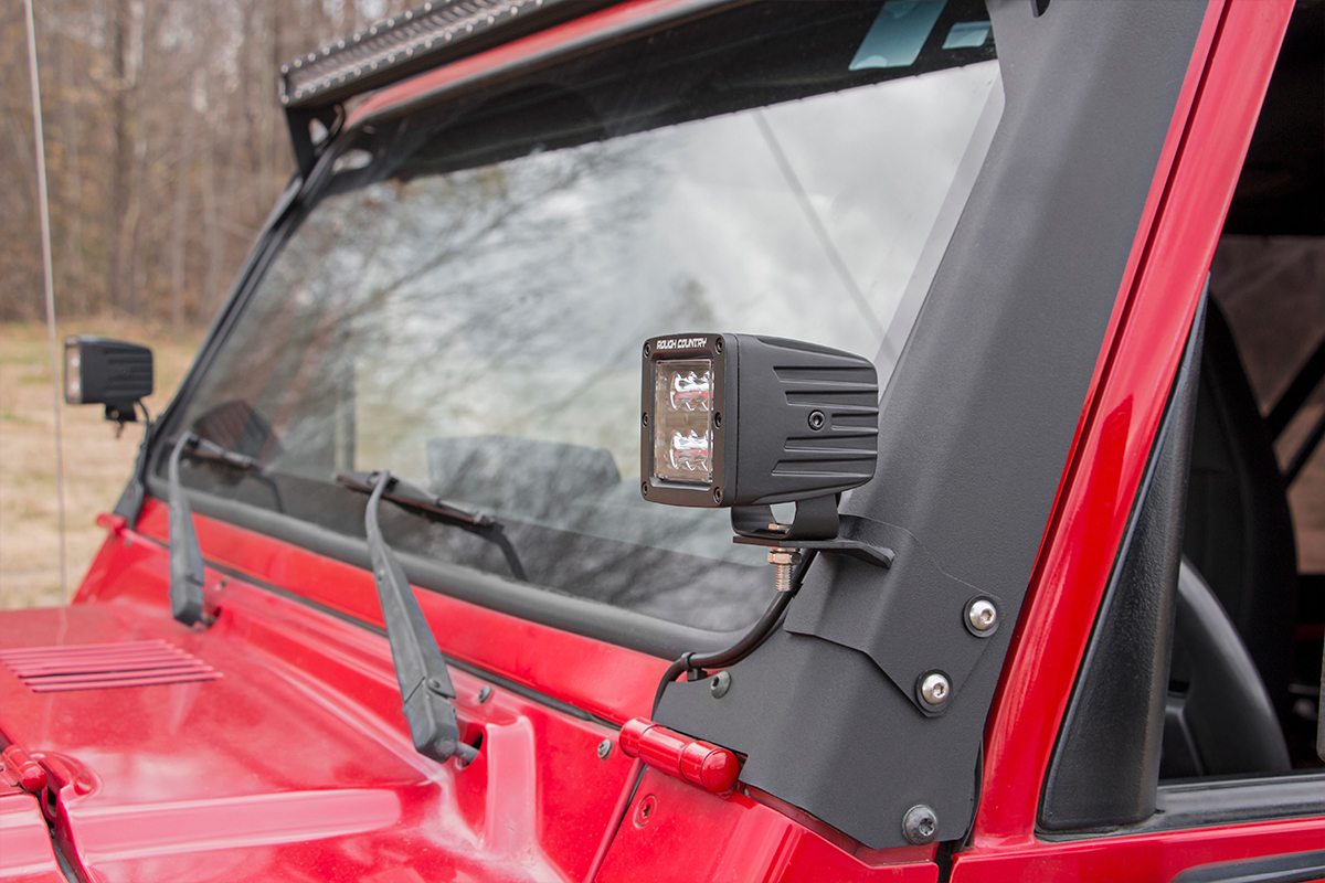 LED-Lichthalterung | Unterer A-Holm | Pod | Jeep Wrangler TJ (97–06)/Wrangler Unlimited (04–06) — Bild 2