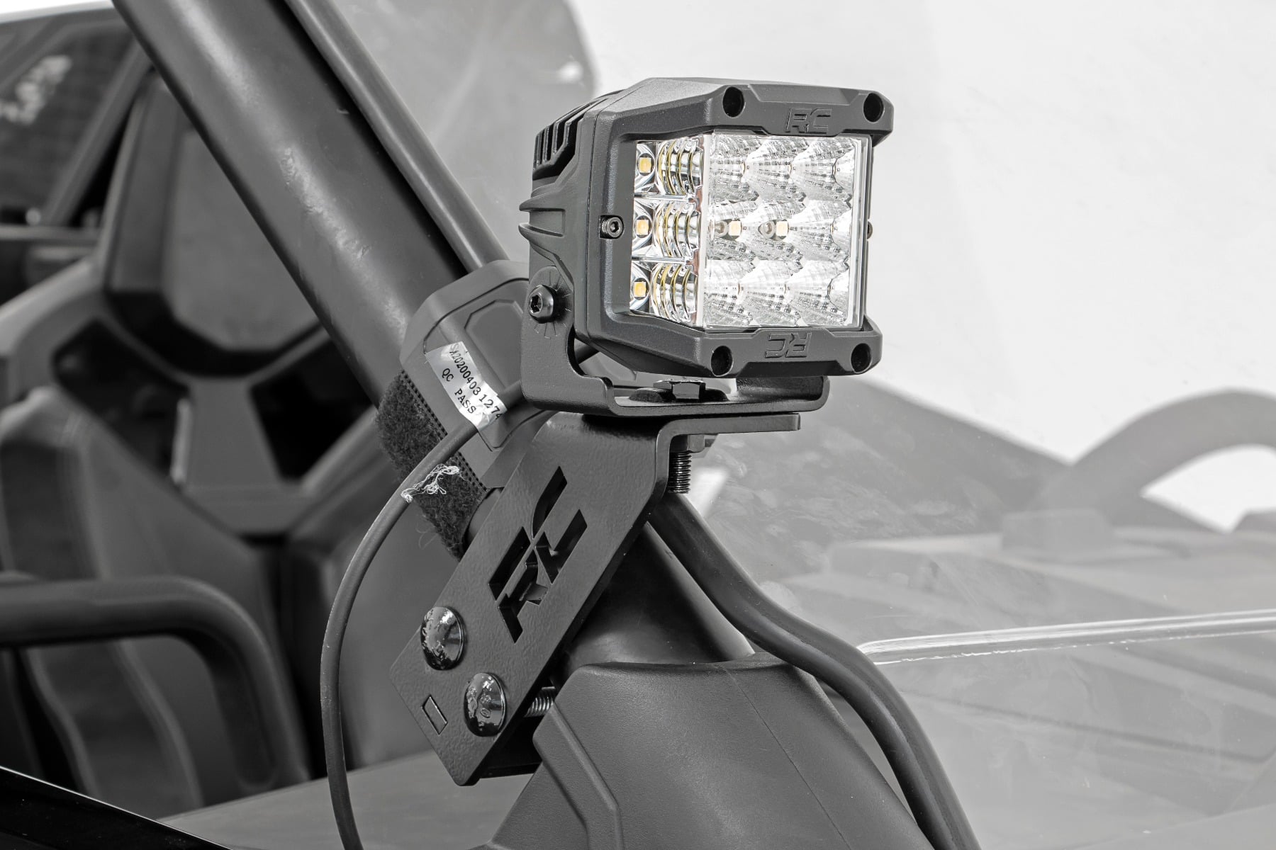 LED-Beleuchtungsset | Befestigung an der A-Säule | 2 Zoll Schwarz, Paar | Weiße Tagfahrleuchten | Polaris RZR PRO XP — Bild 5