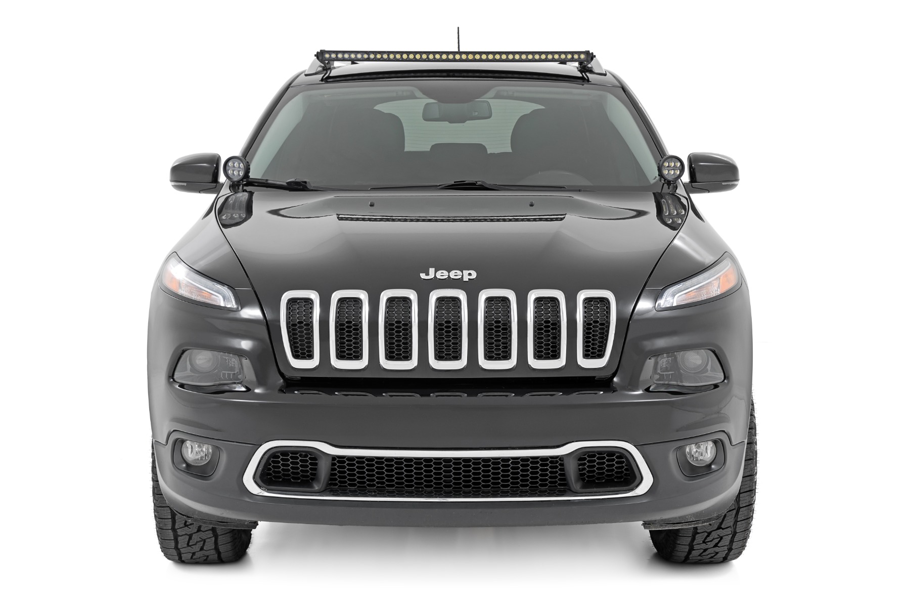 LED-Beleuchtungsset | Dachmontage | 40 Zoll Schwarz, einreihig | Jeep Cherokee KL (14–23) — Bild 2