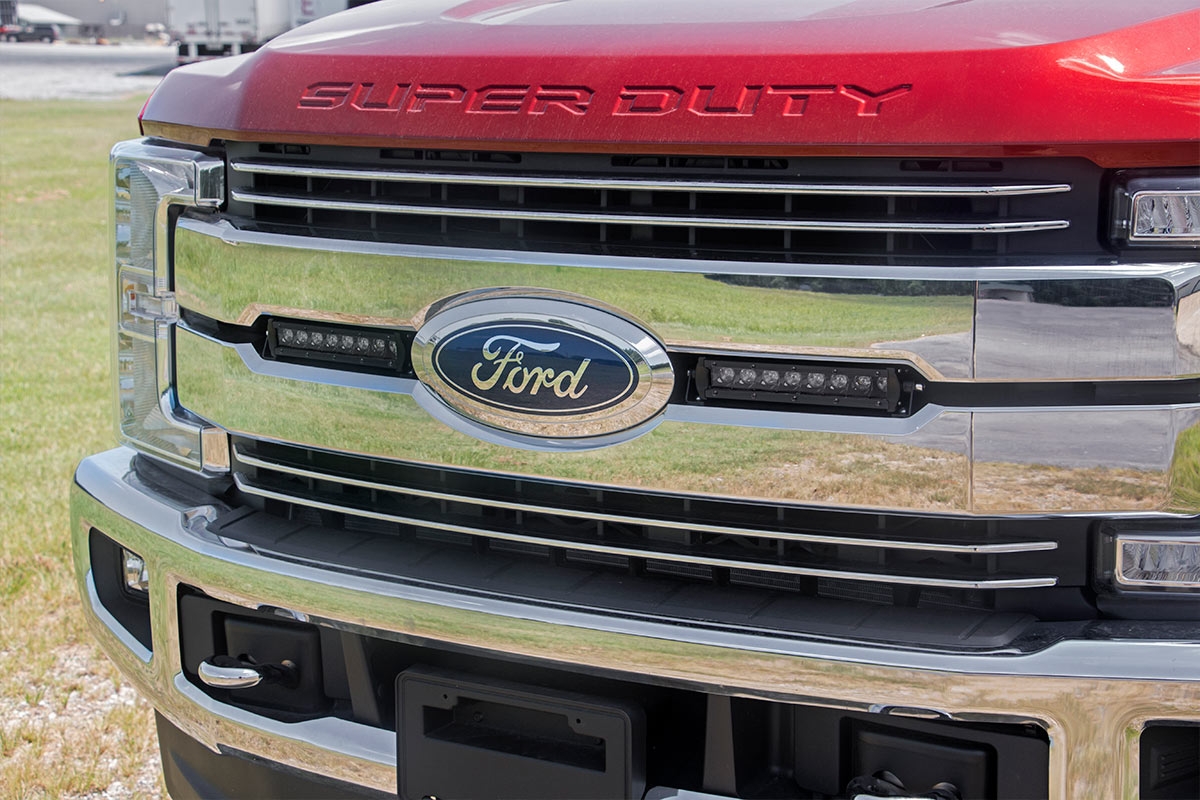 LED-Beleuchtungsset | Montage am Kühlergrill | 8 Zoll Schwarz, Paar | Ford F-250 Super Duty (17–19) — Bild 2