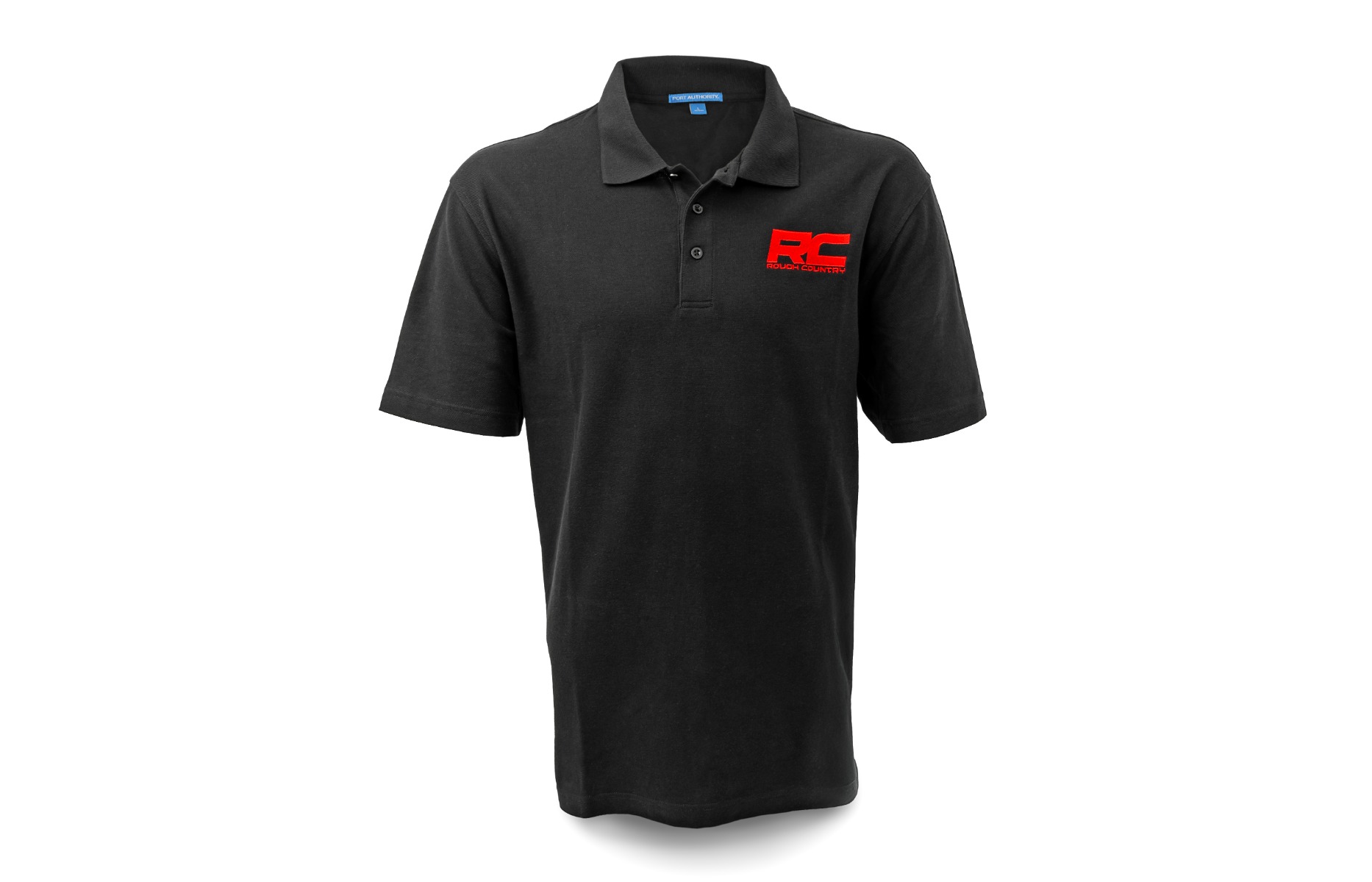 Rough Country Polo | Rough Country Logo | Schwarz | Baumwolle | Größe XL