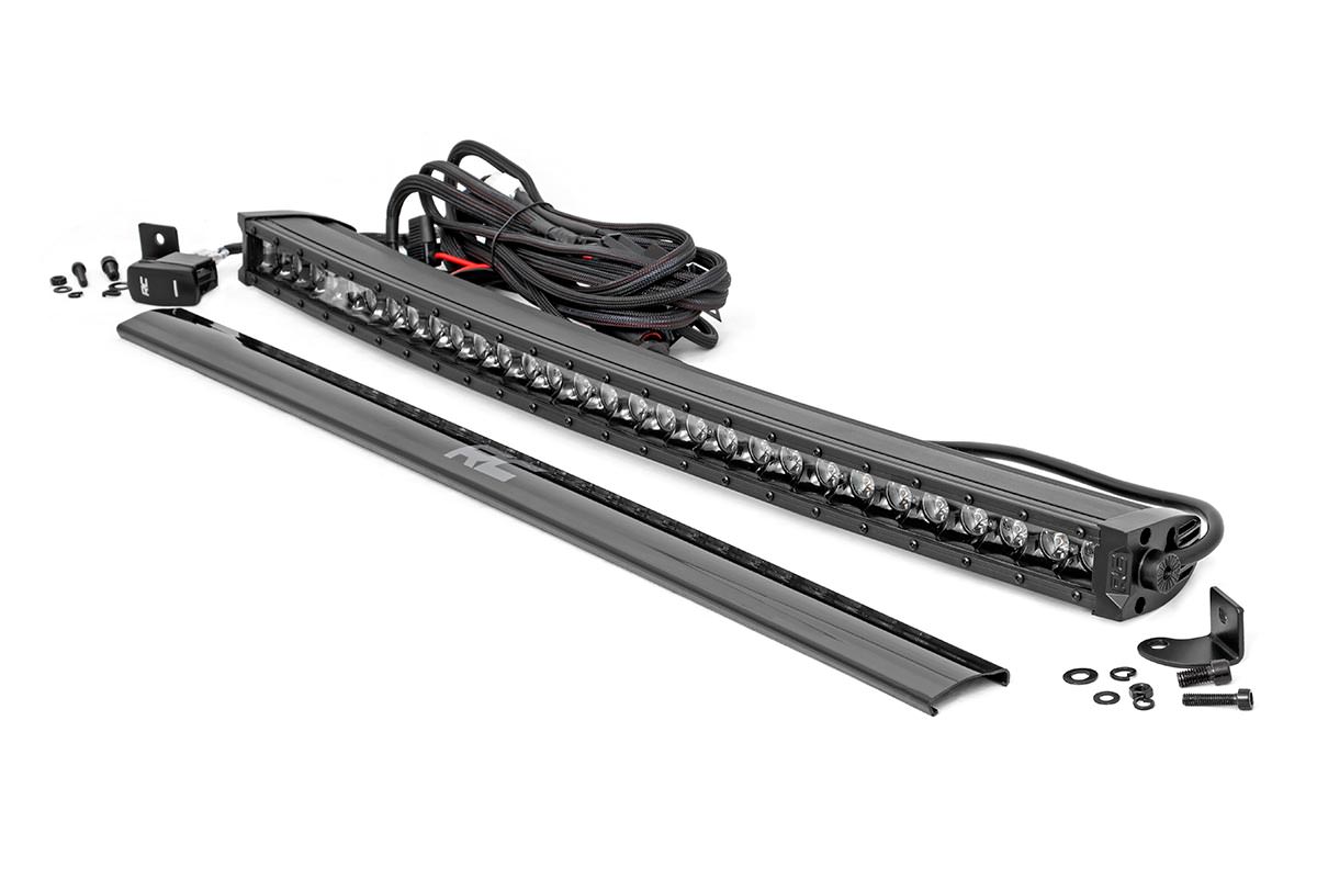 30-Zoll-LED-Lichtleiste der Black Series | Gebogen | Einreihig | Tageslichtweiß