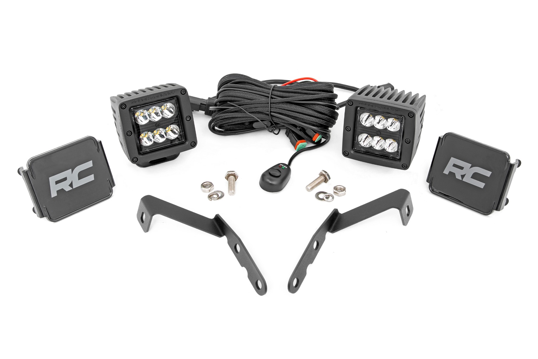 LED-Beleuchtungsset | Befestigung an der Kotflügelkante | 2" Schwarz, Paar | Spot | Chevy 1500 & Chevy/GMC 2500HD/3500HD (07–14)