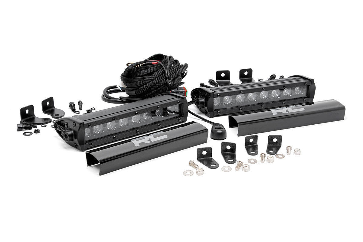 LED-Beleuchtungsset | Montage am Kühlergrill | 8 Zoll Schwarz, Paar | Ford F-250 Super Duty (17–19)