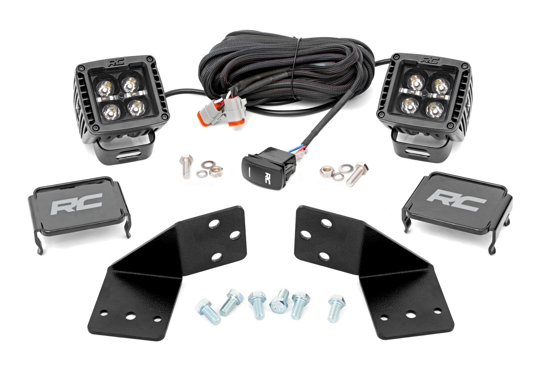 LED-Beleuchtungsset | Heckmontage | 2 Zoll Schwarz, Paar | Gelbes Tagfahrlicht | CFMOTO UFORCE 1000