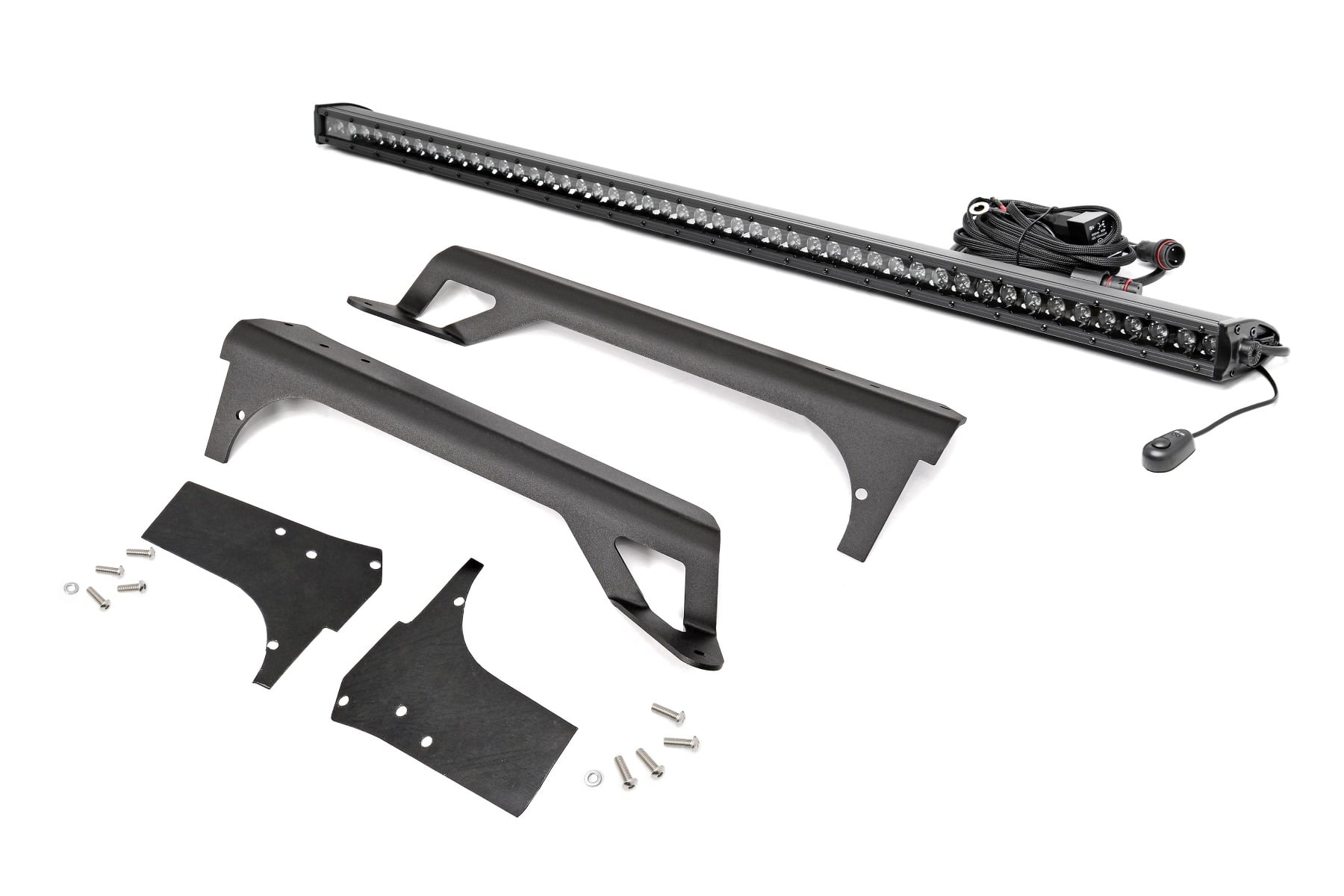 LED-Beleuchtungsset | Windschutzscheibenhalterung | 50 Zoll Schwarz, einreihig | Jeep Wrangler TJ (97–06)