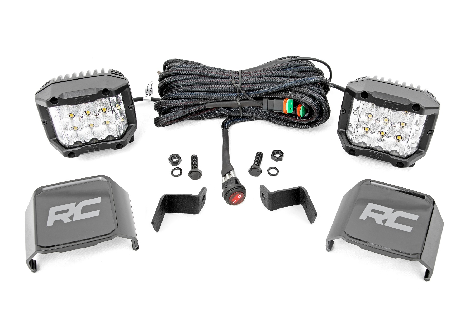 LED-Leuchte | Grabenmontage | 2 Zoll Chrom-Paar | Weitwinkel | Ford F-150 (15–24)