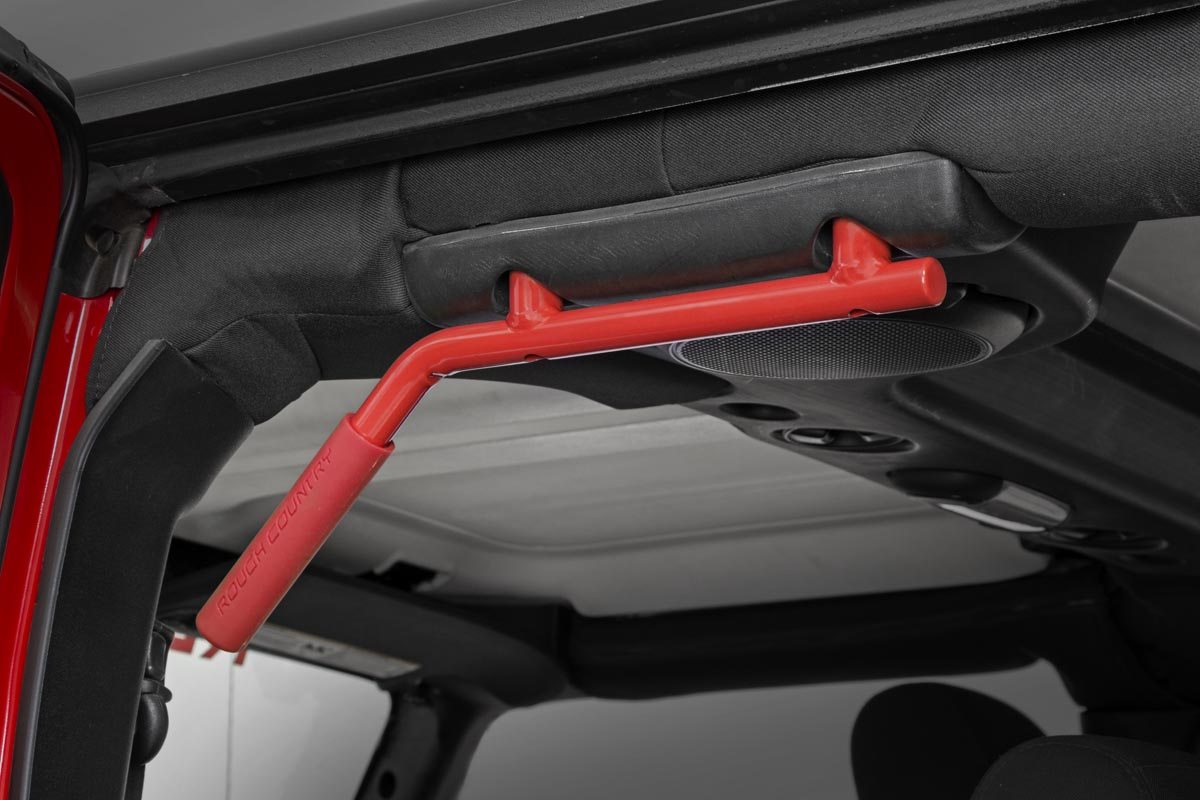 Haltegriffe | Stahl | FR & RR | Rot | Jeep Wrangler JK/Wrangler Unlimited (07–18) — Bild 3