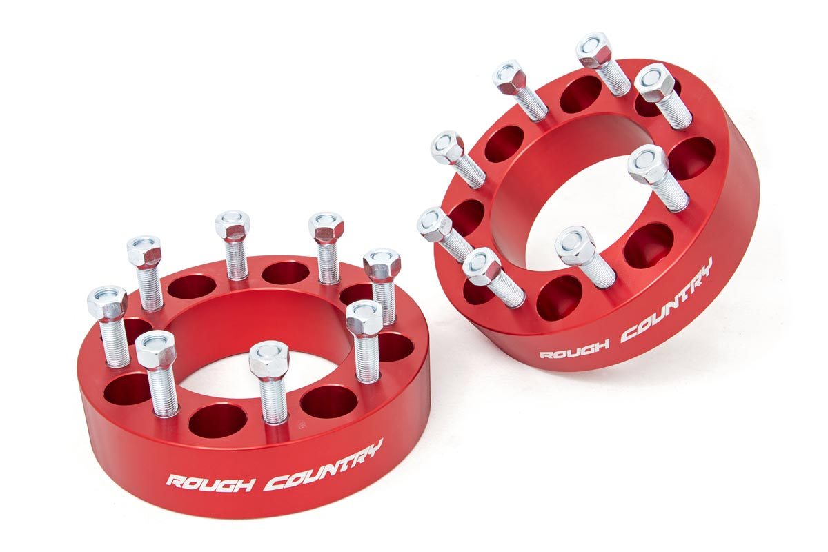 2-Zoll-Spurverbreiterungen | 8x6,5 | Rot | Verschiedene Marken und Modelle (Chevy/GMC/RAM)