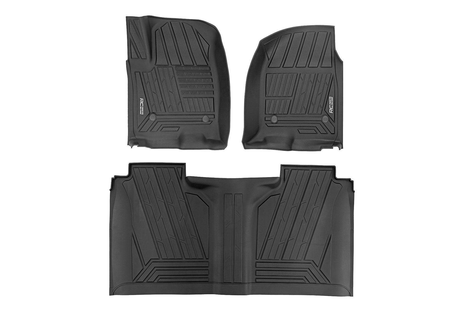 Flex-Fit-Fußmatten | FR & RR | FR Bucket | Crew | Chevy/GMC 1500/2500HD/3500HD (19–26)