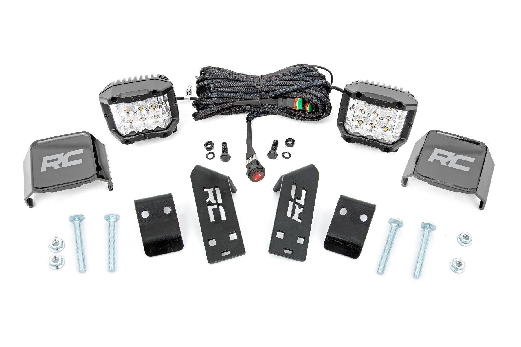 LED Light Kit | "A" Pillar Mount | 2" Chrome Pair | Wide Angle | Polaris RZR PRO XP